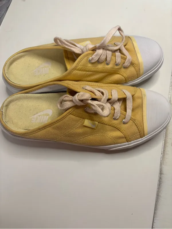 Nike Hermosa Canvas Mule Slip On Shoes Womens Size 10 Yellow Y2K Vintage - Image 2