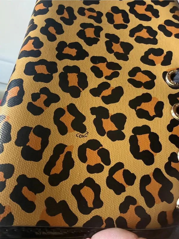 Coach Leopard Print Winter Rain Boots - Black & Tan 7 - Image 9