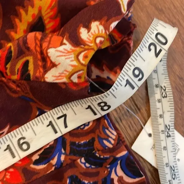 Old Navy NWT orange floral tie back dress small - Image 10