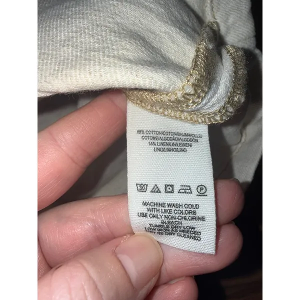 Free People Paperbag Waist Tie‎ Belt tan Mini Skirt Beige Size 8 summer vacation - Image 4