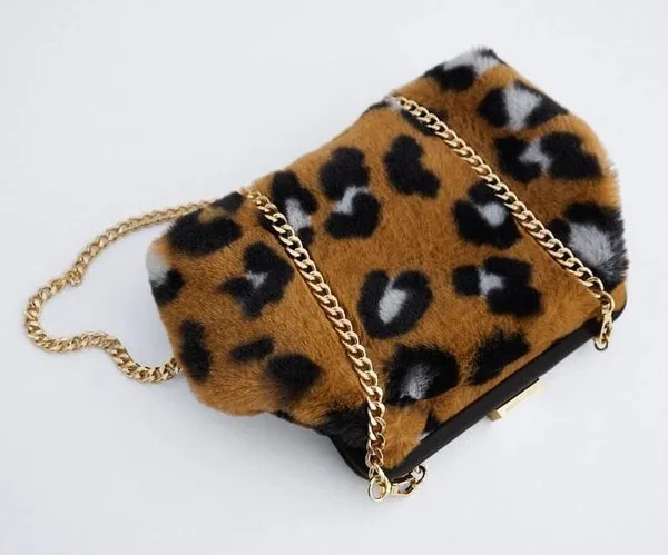 Animal Cheetah Print Crossbody Bag Purse - Image 4