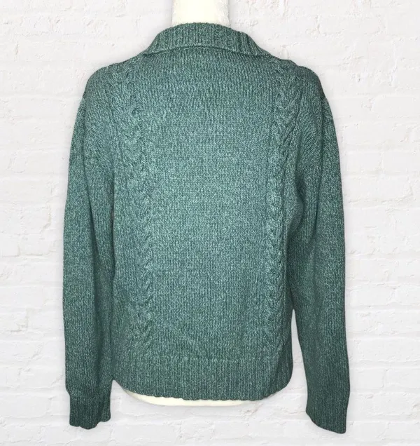 VTG Cabela’s heavy weight zip up knit sweater jacket Women’s size XL Cotton - Image 9