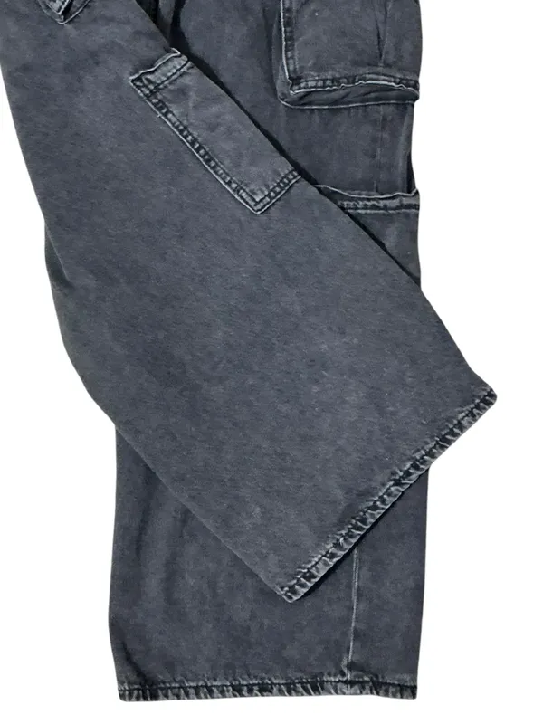 OLD NAVY Mid Rise Baggy Wide Leg Jeans 2 Black Wash EUC - Image 7