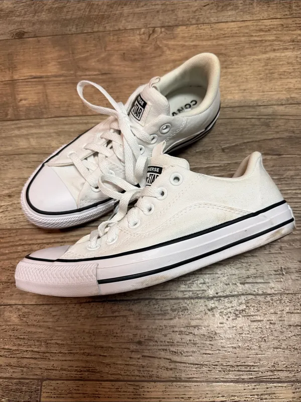 Converse - White Low Top All Star Sneakers - Image 8