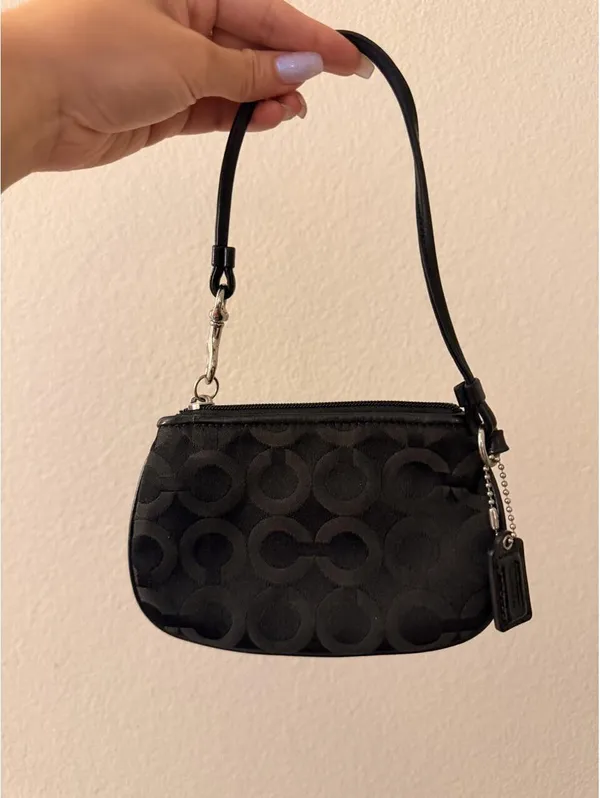 Vintage Black Coach Wristlet - Image 2