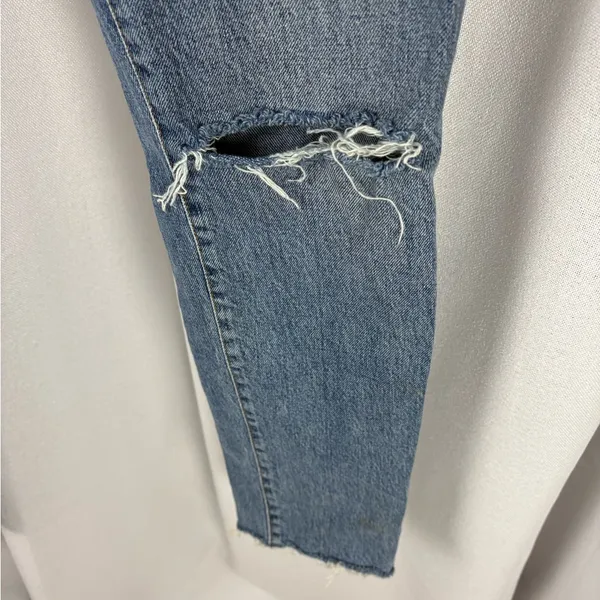 Free‎ People Jeans Womens 29 Blue We The Free Button-Fly Denim Straight Leg 621 - Image 2