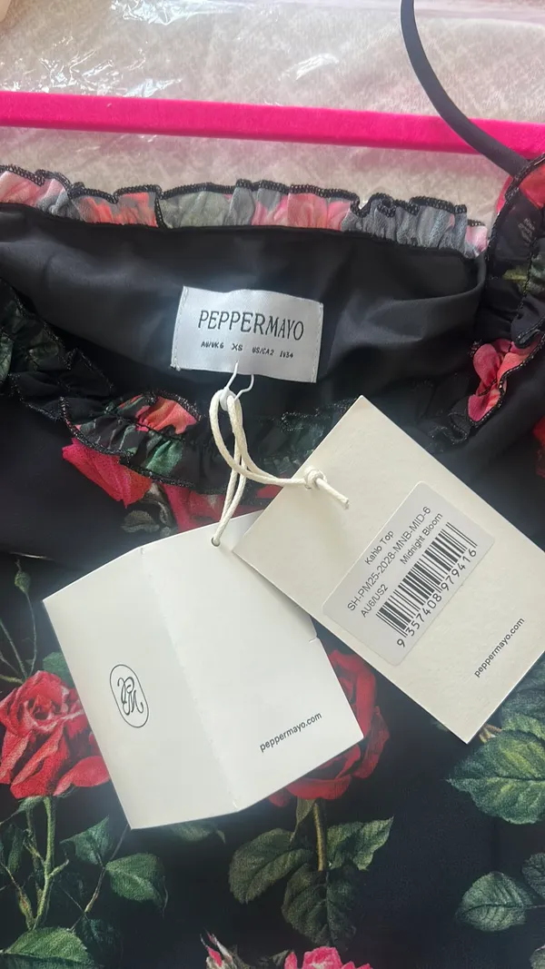Peppermayo Tank Floral Black - Image 3