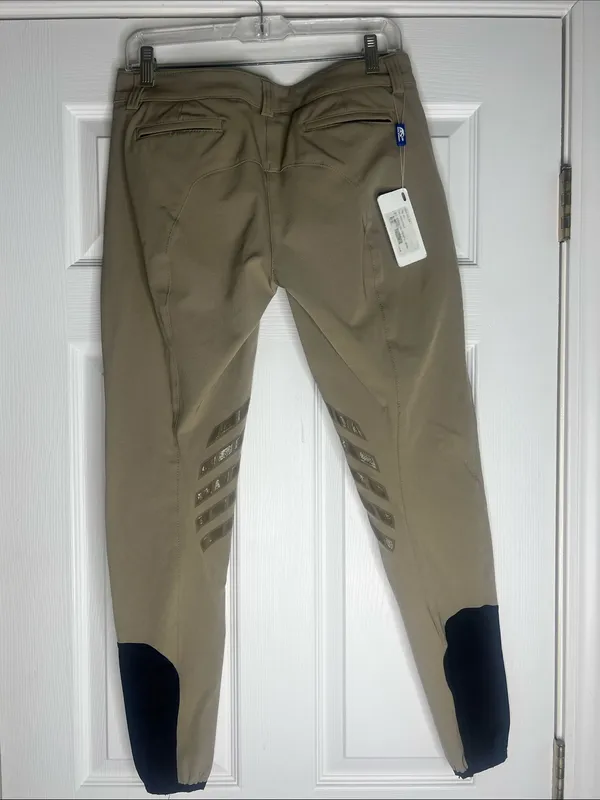 Equestrian Breeches with Silicone Knee Grip tan women’s breeches - Image 8