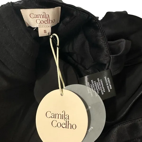 CAMILA COELHO Charlie Mini Dress, Black, Small - Image 12