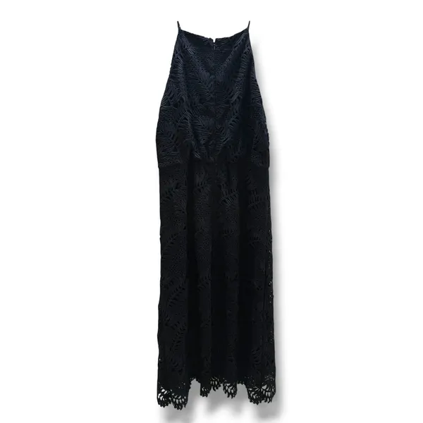 Chico's‎ Navy Blue Palm Leaf Lace Halter Midi Dress NWT Size 0.5 US 6 - Image 11