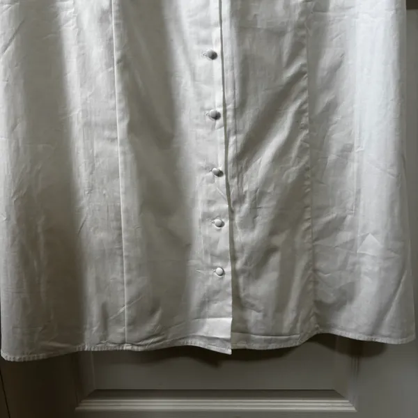 Reformation Alida Button Front Midi Dress White Size 6 - Image 3