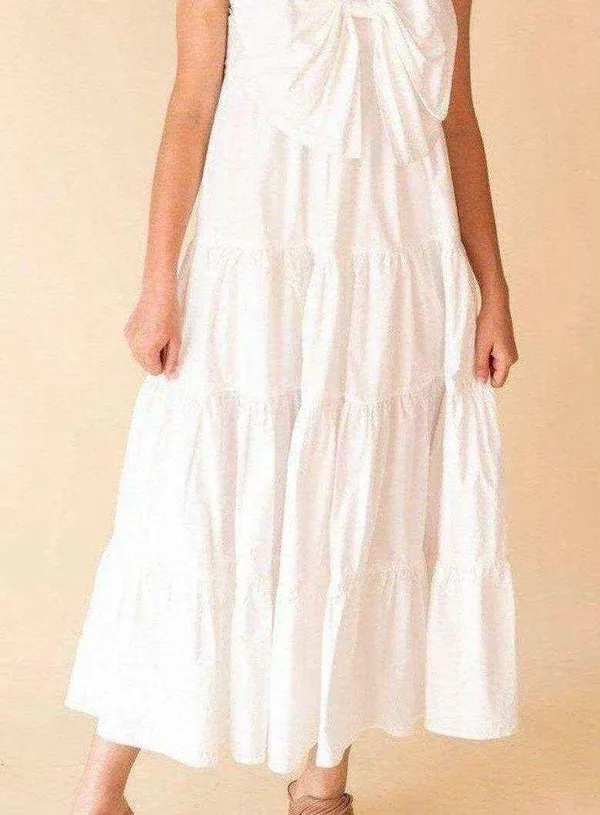 Mabel White Bow Midi - Image 3