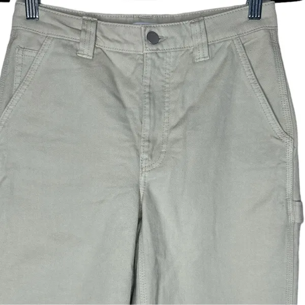 Aritzia TNA Greenwich Carpenter Pants High Waisted Twill Relaxed Size 0 - Image 4