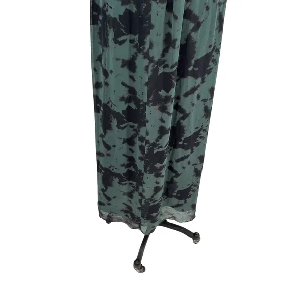 Zara Maxi Dress Tie‎ Dye Printed Chiffon Beaded Straps Green Size Small - Image 13
