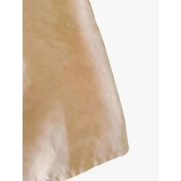 H& M Divided Suede Zipper Front Tan Womens Mini Skirt SZ 12 - Image 3