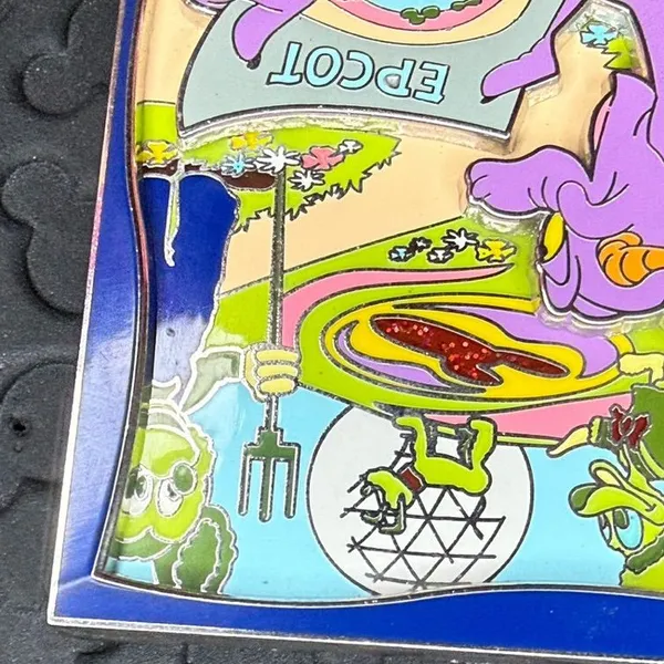Disney parks Flower & Garden Festival Figment logo 3D Limited release pin - Image 3
