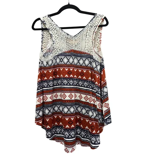 Rue 21 NWT western‎ boho tank with knit back size L - Image 2