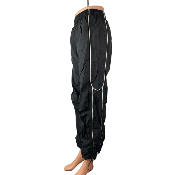 Urban Outfitters BDG Black Cargo Parachute Athletic Activewear Trousers Pants XS - Image 3
