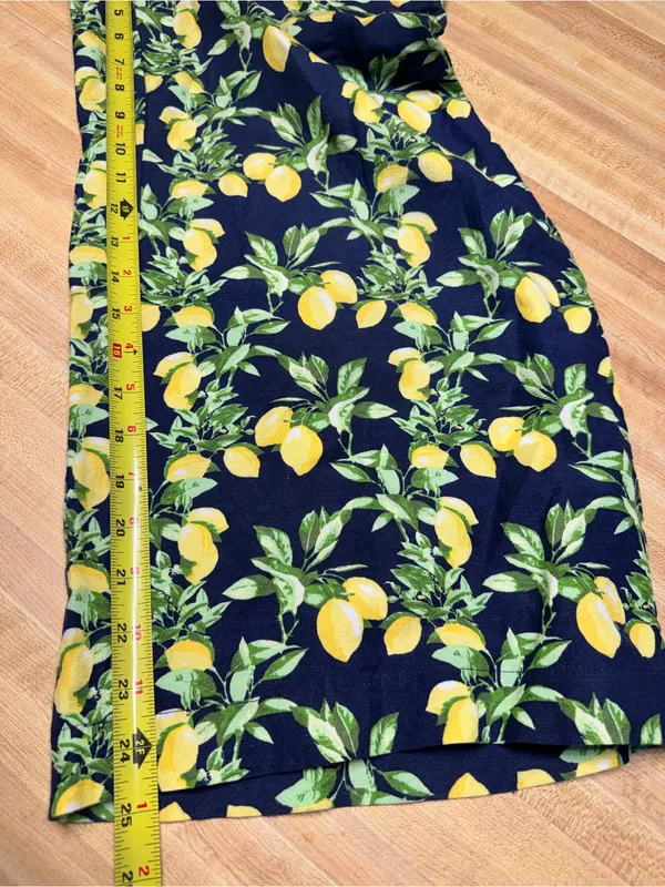 LOFT by ANN TAYLOR‎ Lemon Tree Verbena LINEN & VISCOSE Pants Sz S Wide Leg Comfy - Image 8