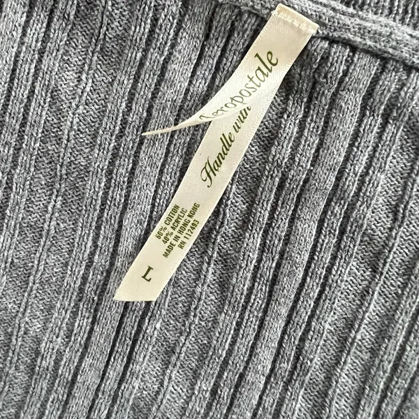 Y2K Aeropostale Ribbed V-Neck Sweater Size L - Image 3