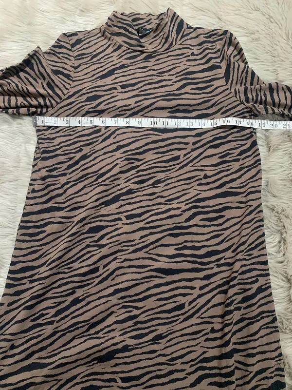 NWT AE Studio Animal Print Long Sleeve Mini Dress Large - Image 6