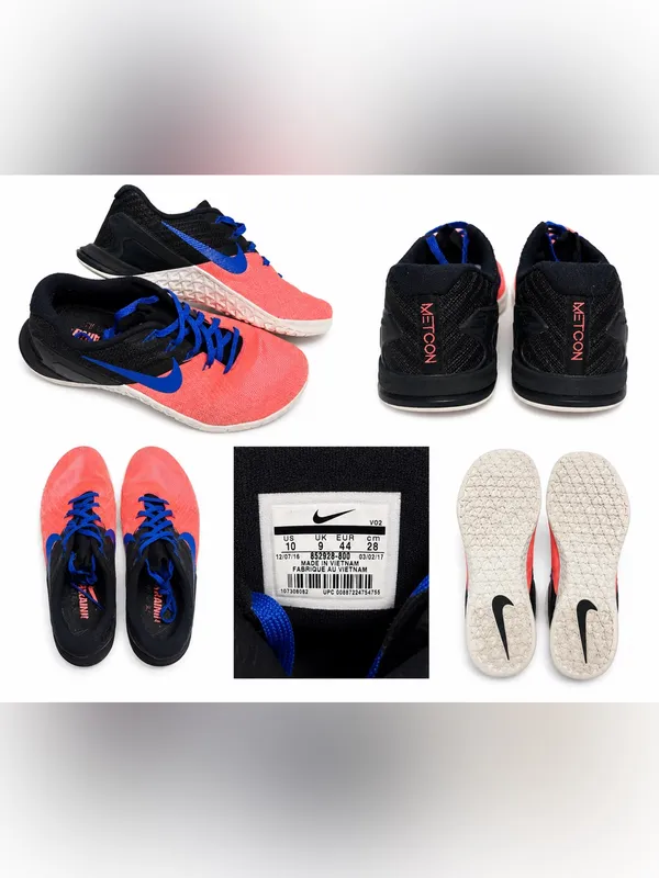 Nike Metcon Training Shoes Coral Pink Blue Cross Training Sneakers Description: - Image 2