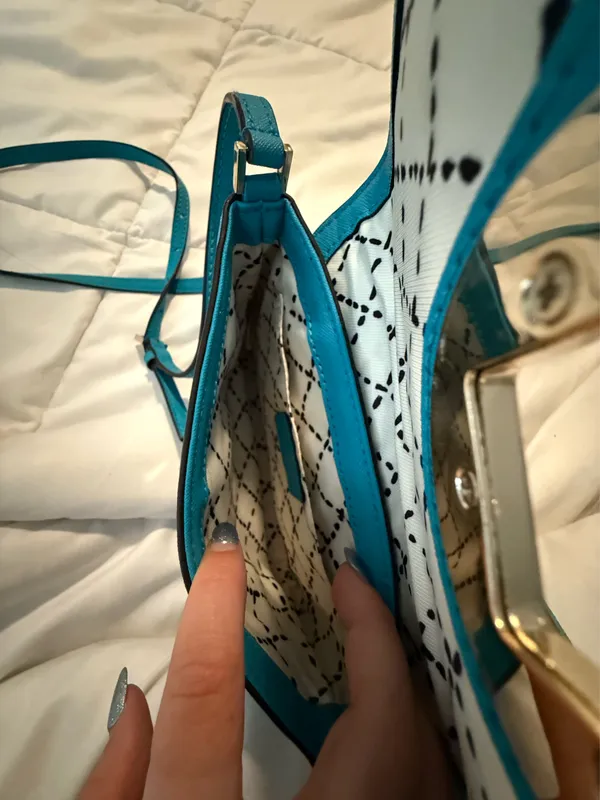 Kate Spade Teal Crossbody Purse - Image 4