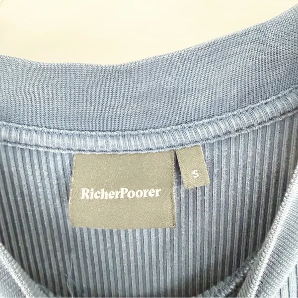 RicherPoorer‎ Vintage Rita Ribbed Maxi Dress Women's Size S Blue - Image 5