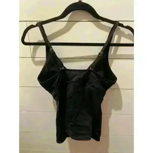 Garnet Hill Black Tankini Top, size 2 - Image 5