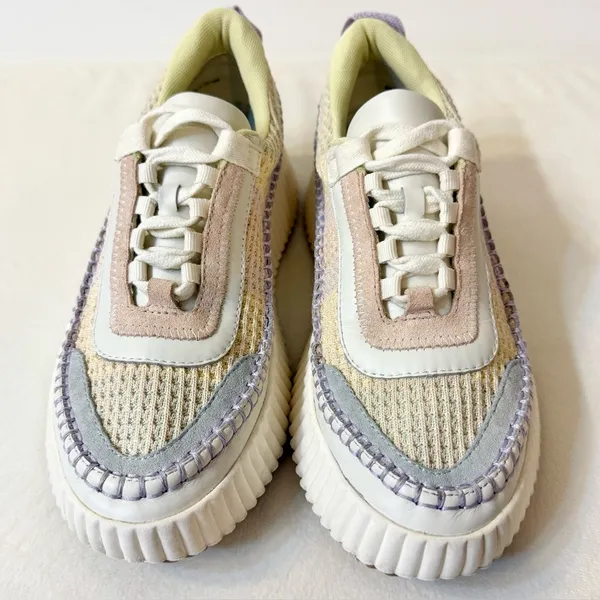 Dolce Vita Women’s Dolen Multi Pastel Stripe Knit Platform Sneakers Size 8 - Image 4