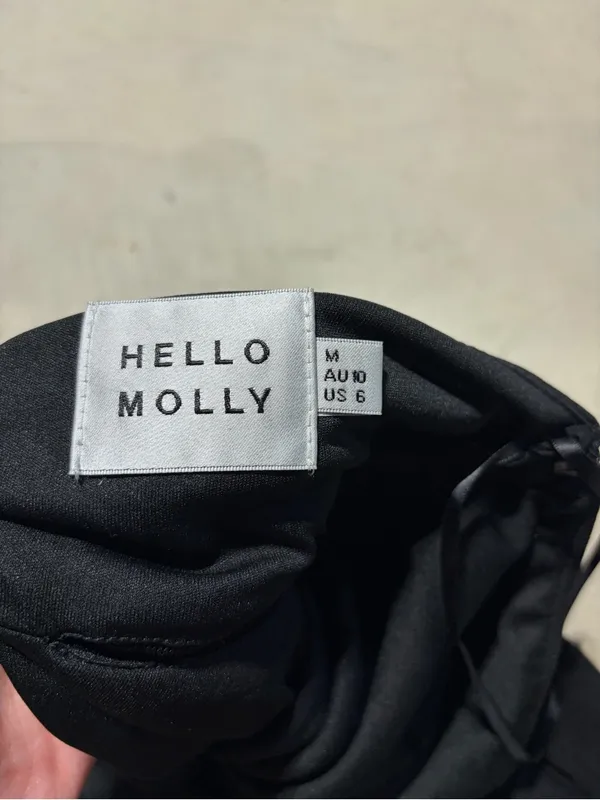 Hello Molly Black Halter mini Dress M 6 - Image 7