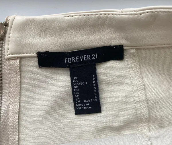 Forever 21 White Leather Skirt - Image 2