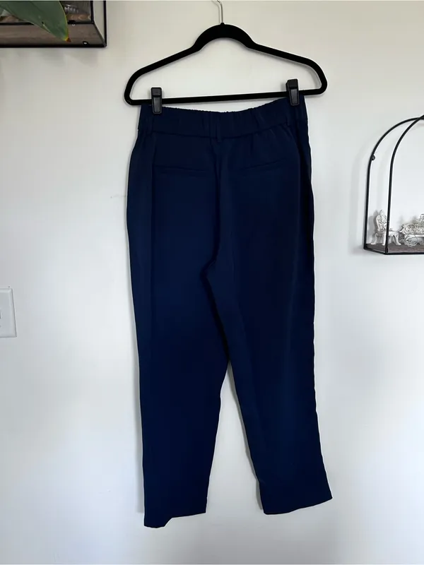 NWT Halara Navy Blue High Rise Straight Leg Pants Size Medium - Image 2