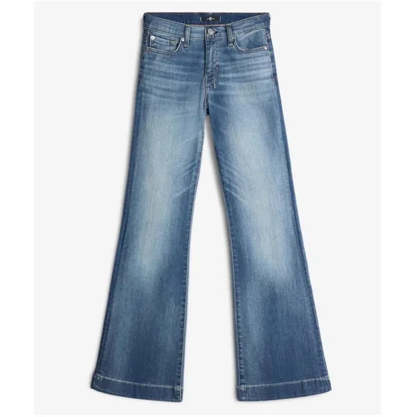 NWT 7 For All Mankind Tailorless Dojo Wide Leg‎ Trouser Jeans Mid Rise 28 - Image 5