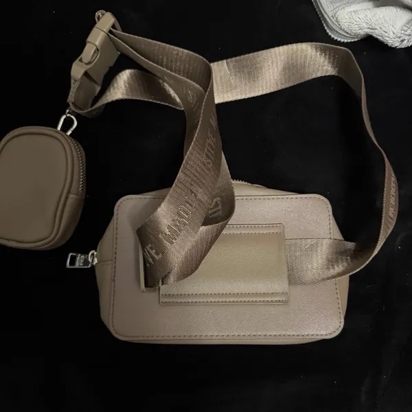 Steve Madden Taupe Crossbody Bag with Pouch - Image 3