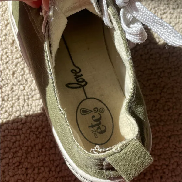 Rue 21 Olive Green Low-Top Canvas Sneakers - Image 9