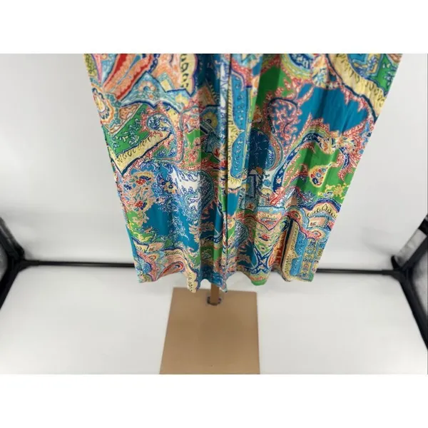 Lauren Ralph Lauren Paisley Wide Leg Pull On Pants Viscose Boho Small - Image 4