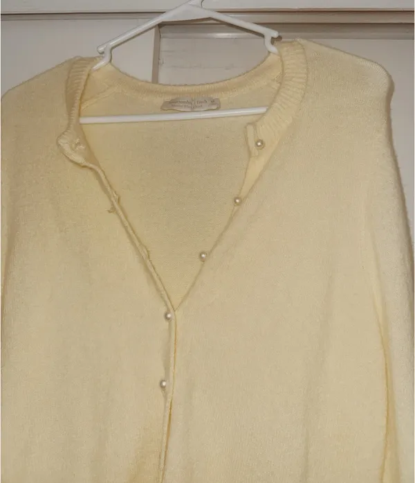 Abercrombie Butter Yellow Merino-Wool Blend Sweater - Image 2
