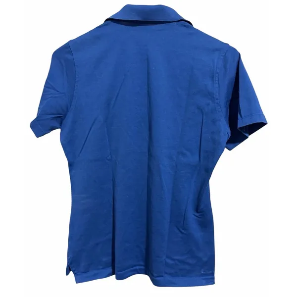 Peter Millar Short Sleeve Button Polo‎ Blue Women's Size Small - Image 2