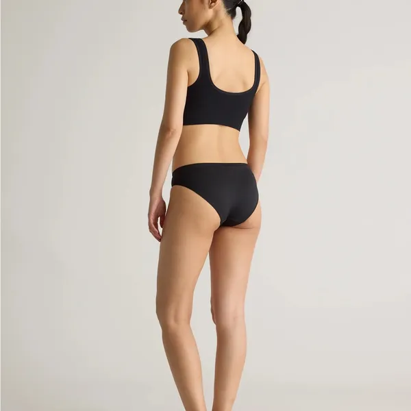 NWOT Quince Women's Black Comfort Rib Tank Bralette (2-pack) L Sold Out Online - Image 3