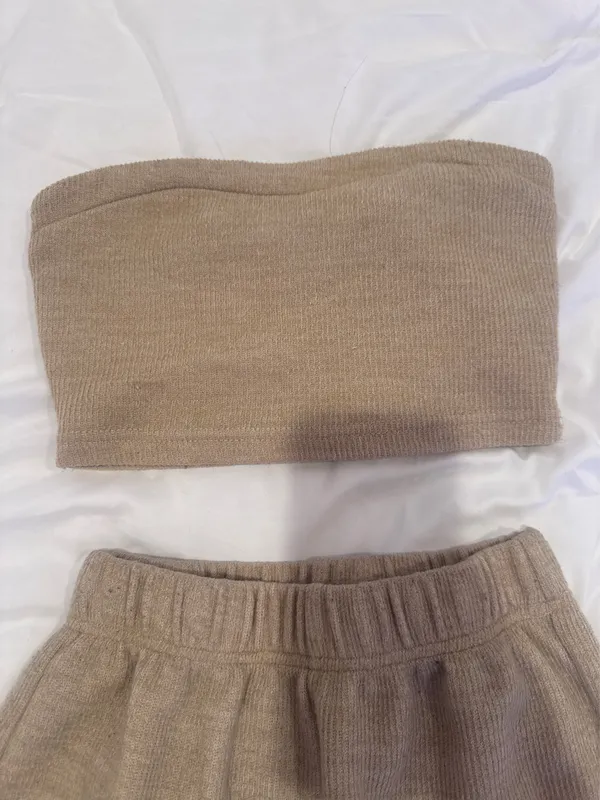 Beige two piece matching set Tan - Image 3