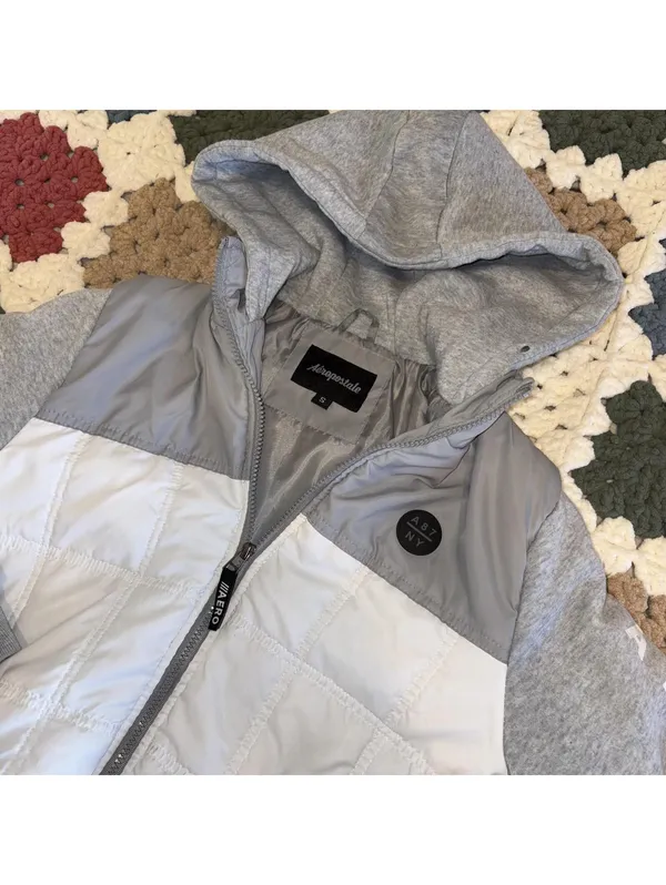 Aeropostale Lightweight Jacket Hooded Zip-Up Jacket Coat Womans Small Winter - Image 2