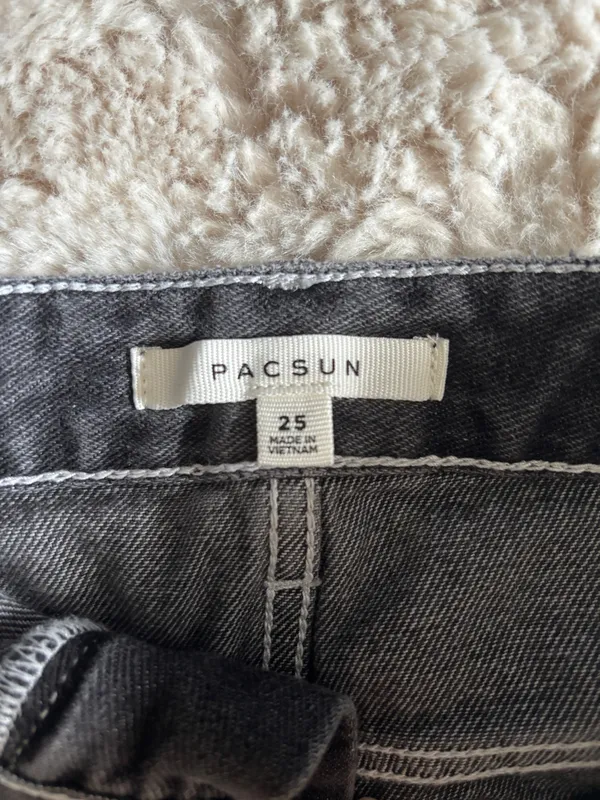 PacSun Skirt Black Denim Frayed - Image 3