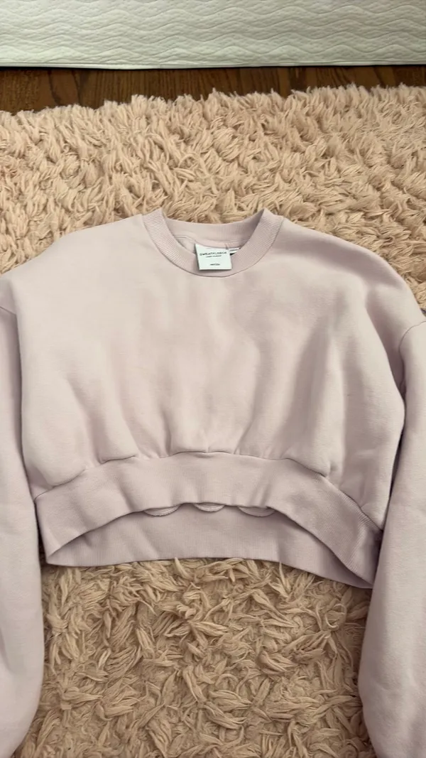 Aritzia Cropped Crewneck Cozy Fleece - Image 2