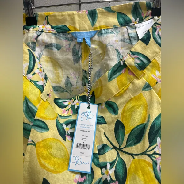 Draper James Lemon Print High Waist Shorts - Image 2