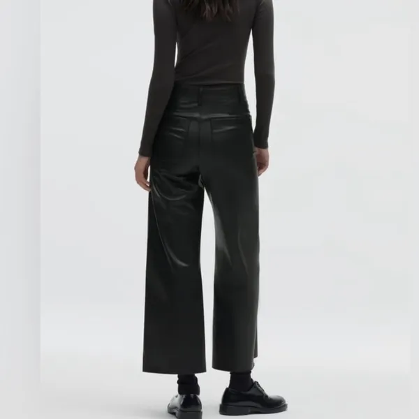 Zara The Marine Straight Faux Leather Pants US Size O - Image 4
