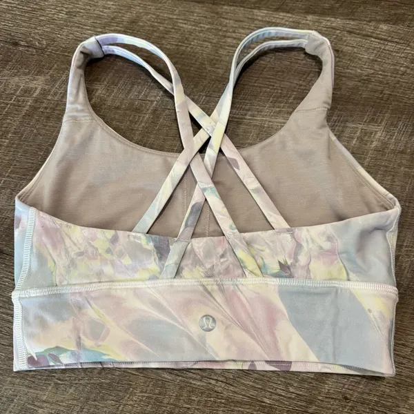 Lululemon Printed Energy Longline Sports Bra Medium Support - Image 7