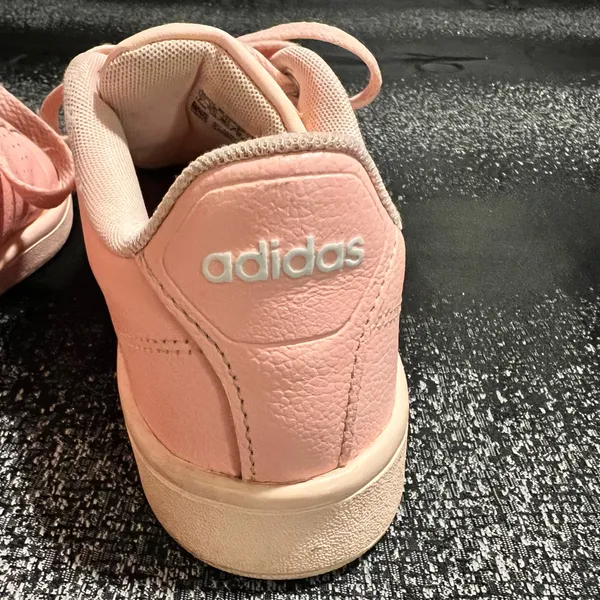 Womens sz7 Adidas Cloudfoam Advantage Pink Low Top Tennis Shoes - Image 12