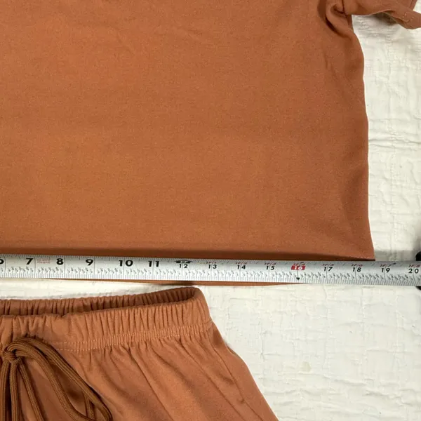 Women's Brown Short Sleeve Pajama Set - Image 6
