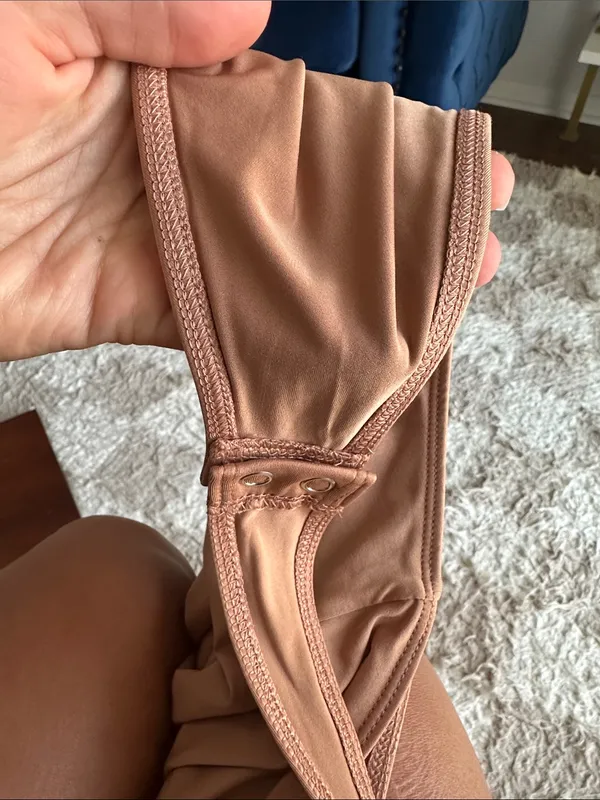 Express Sleeveless bodysuit Top - Peachy Nude - Image 8
